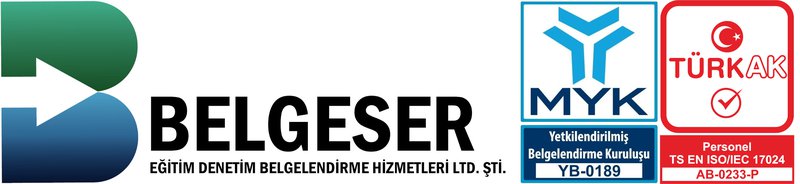 BELGESER, MYK ve TÜRKAK logoları